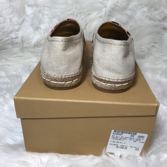 Prada Embroidered Logo Canvas Espadrille Flats - Picture 10 of 12